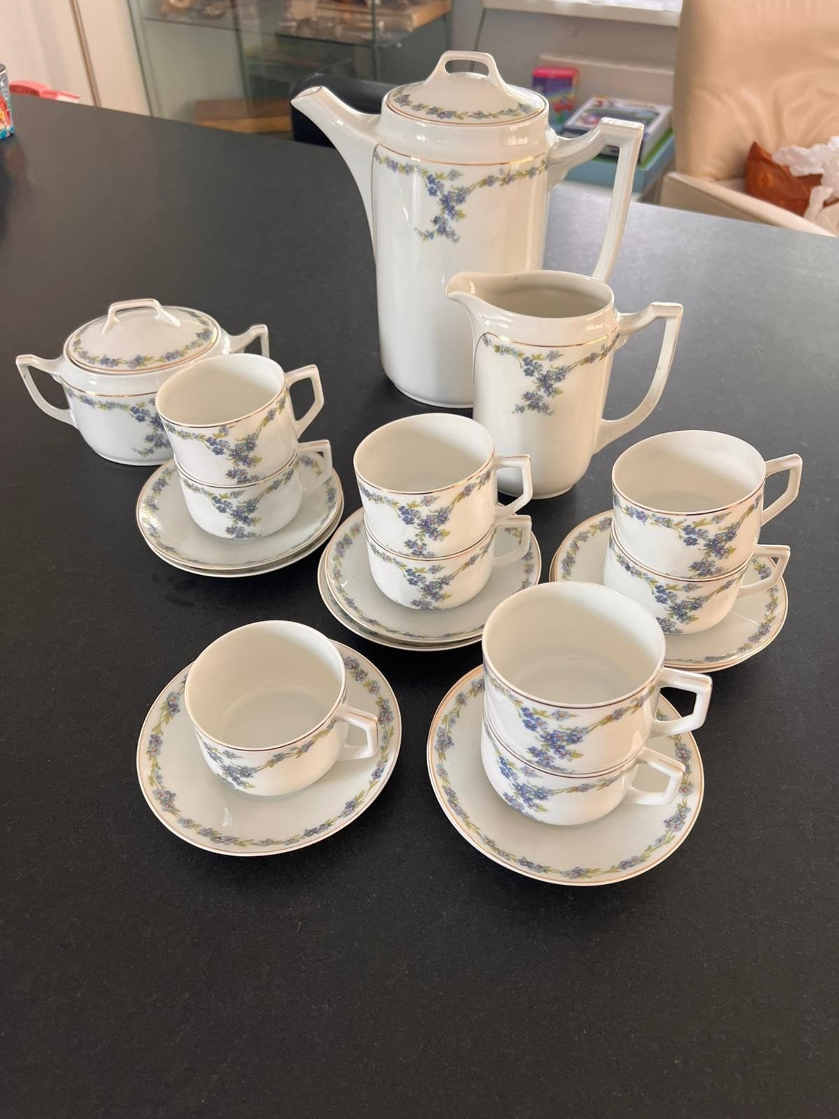 Vintage Pirkenhammer koffieservies, eerste helft 20e eeuw., Ophalen