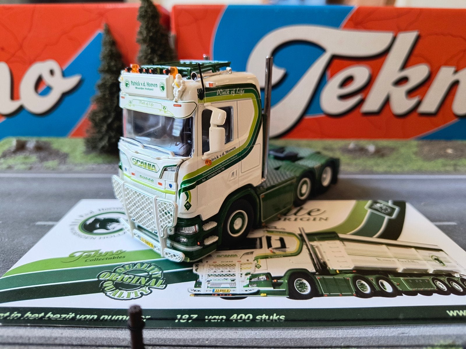 Tekno Scania Patrick Van Den Hoeven, Ophalen of Verzenden, Zo goed als nieuw, Bus of Vrachtwagen, Tekno