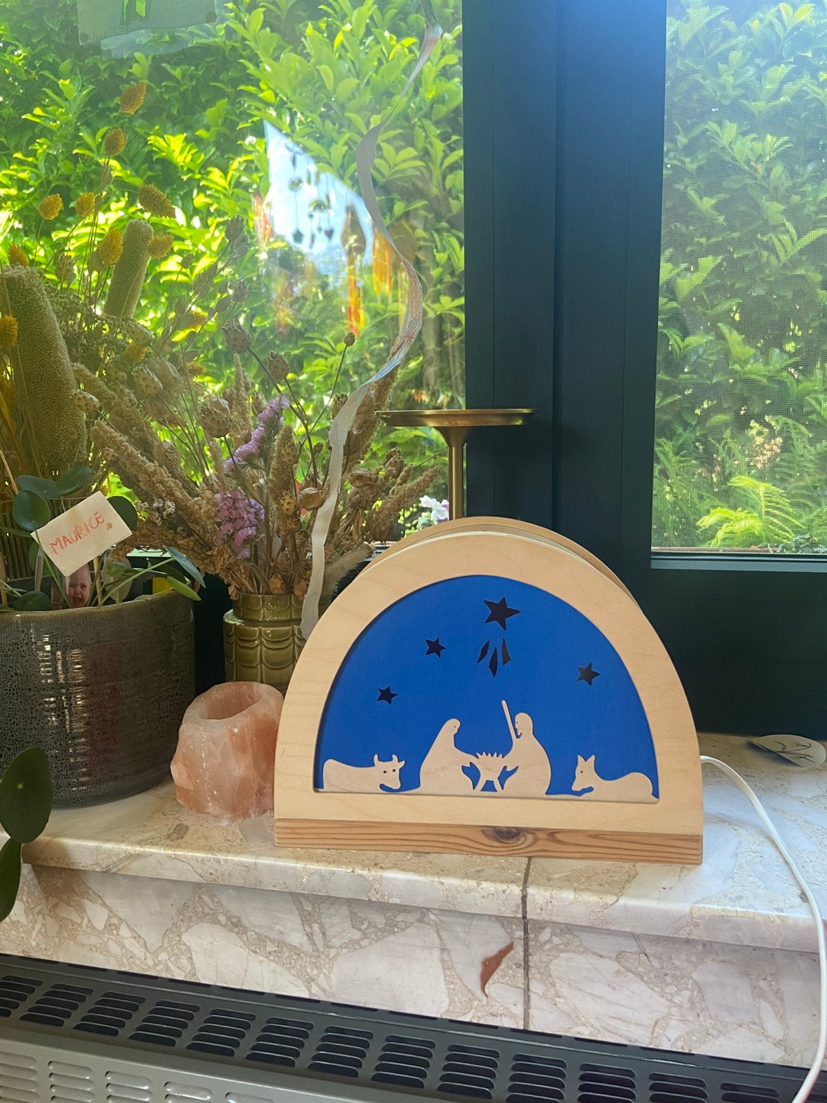 Silhouetlamp Atelier De Noest als NIEUW, Ophalen of Verzenden, Zo goed als nieuw, Hout, Minder dan 50 cm