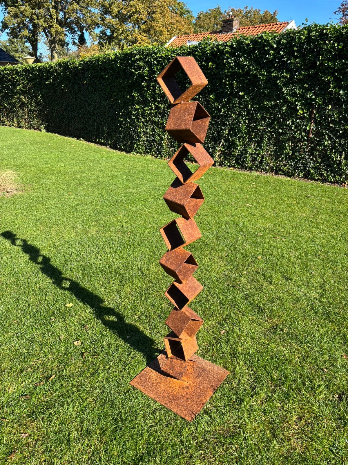 Tuinsculptuur kunst roestig tuinbeeld, Tuin en Terras, Ophalen of Verzenden, Nieuw