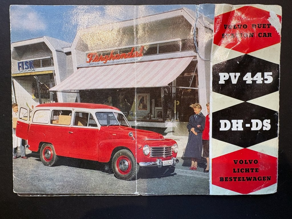 oldtimer Volvo PV445 DH-DS serie Duett PV folder - brochure, Gelezen, Volvo, Volvo, Ophalen of Verzenden