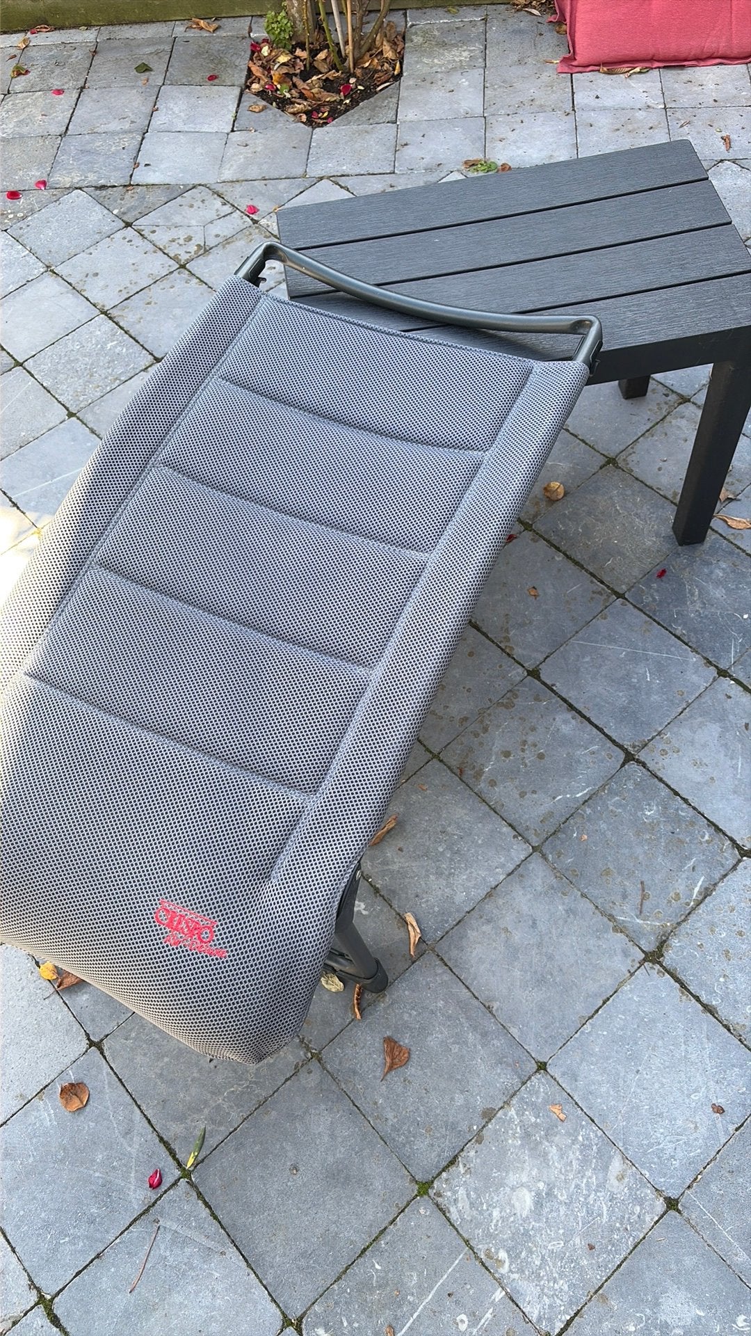 Crespo Air Deluxe voetenbank grijs, Ophalen, Zo goed als nieuw, Campingstoel