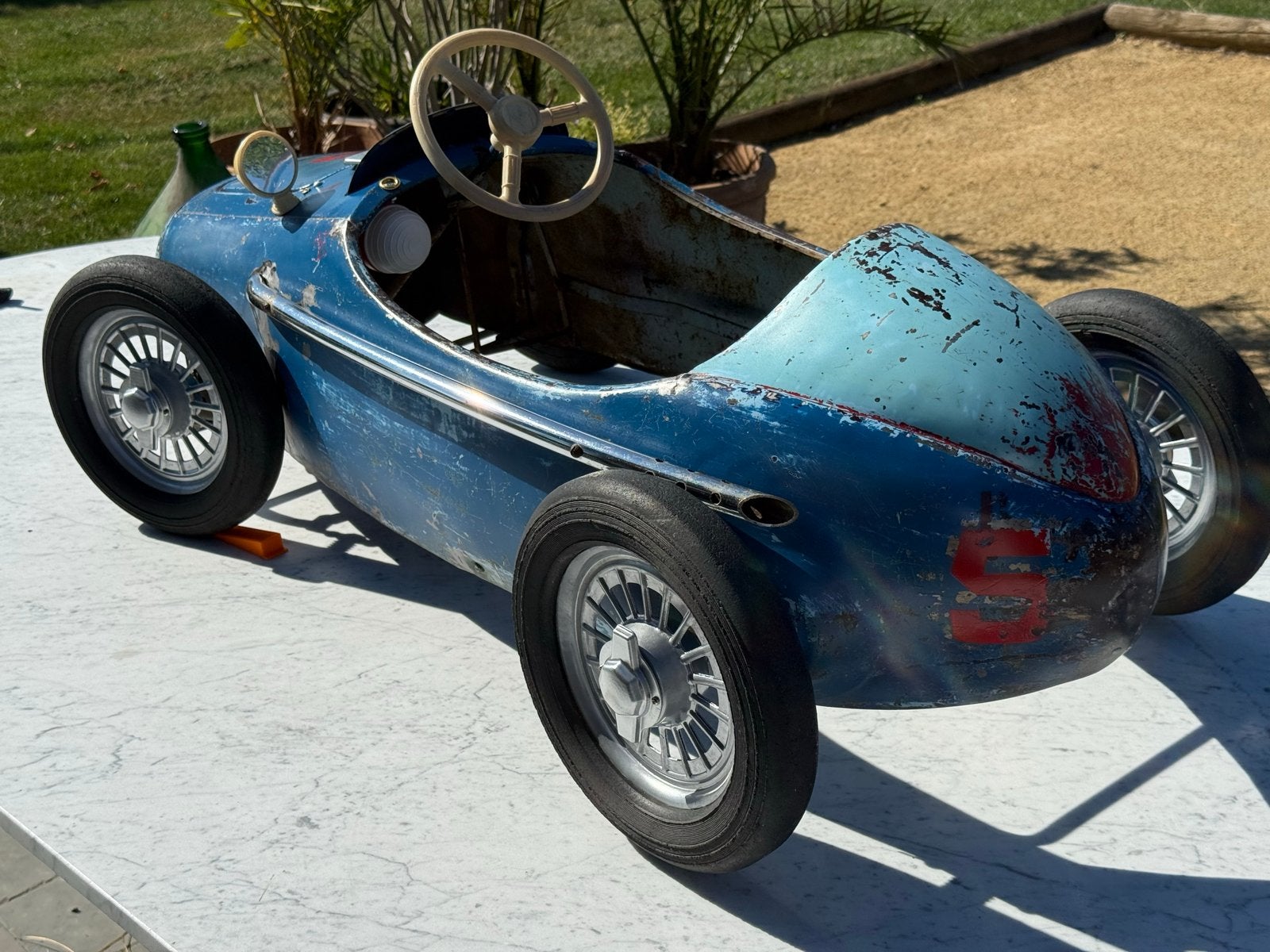 Vintage Trapauto Ferrari Stijl - Blauw (Gebruikt), Ophalen