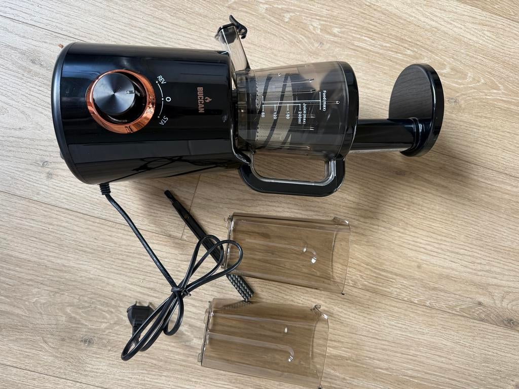 Buccan Slow Juicer - Nieuw, Witgoed en Apparatuur, Juicers, Nieuw, Slowjuicer, Elektrisch, Ophalen of Verzenden