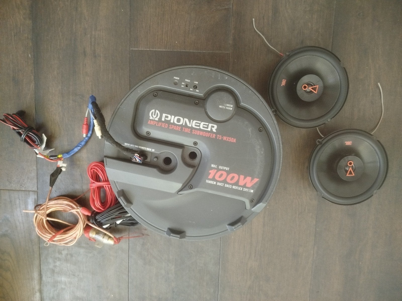 Pioneer reservewiel subwoofer met JBL 16,5cm speakers, Ophalen, Zo goed als nieuw