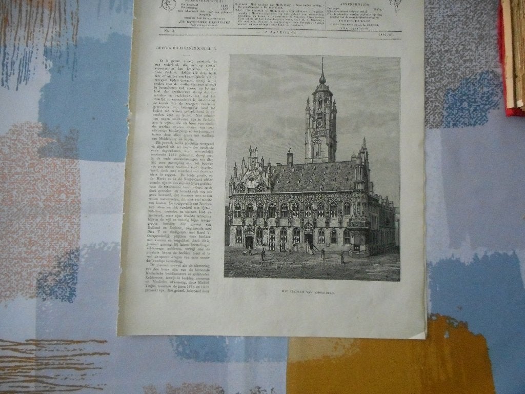 Middelburg. Stadhuis. 1880/1881., Ophalen of Verzenden, 1980 tot heden, Nederland, Knipsel(s)