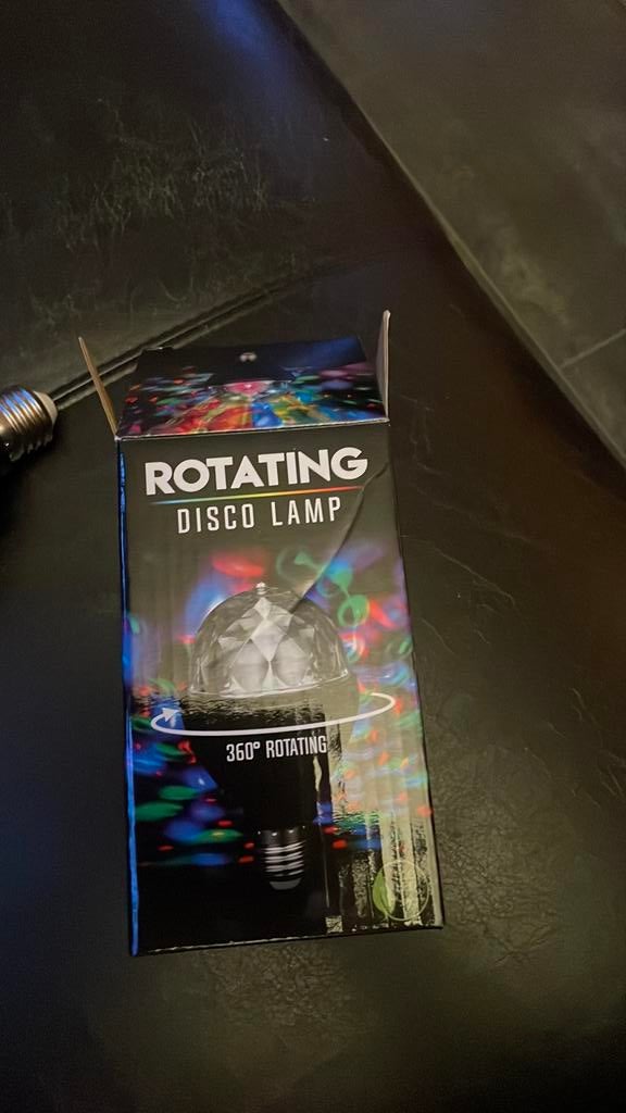 Roterende disco lamp, Ophalen of Verzenden, E27 (groot), Led-lamp