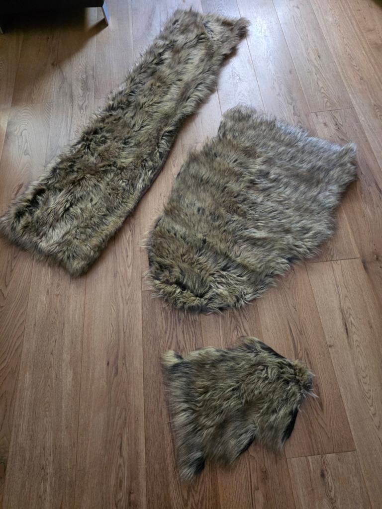 Set van 3  Vloerkleden - Bruin/Grijs, Minder dan 50 cm, Gebruikt, 100 tot 150 cm, Grijs