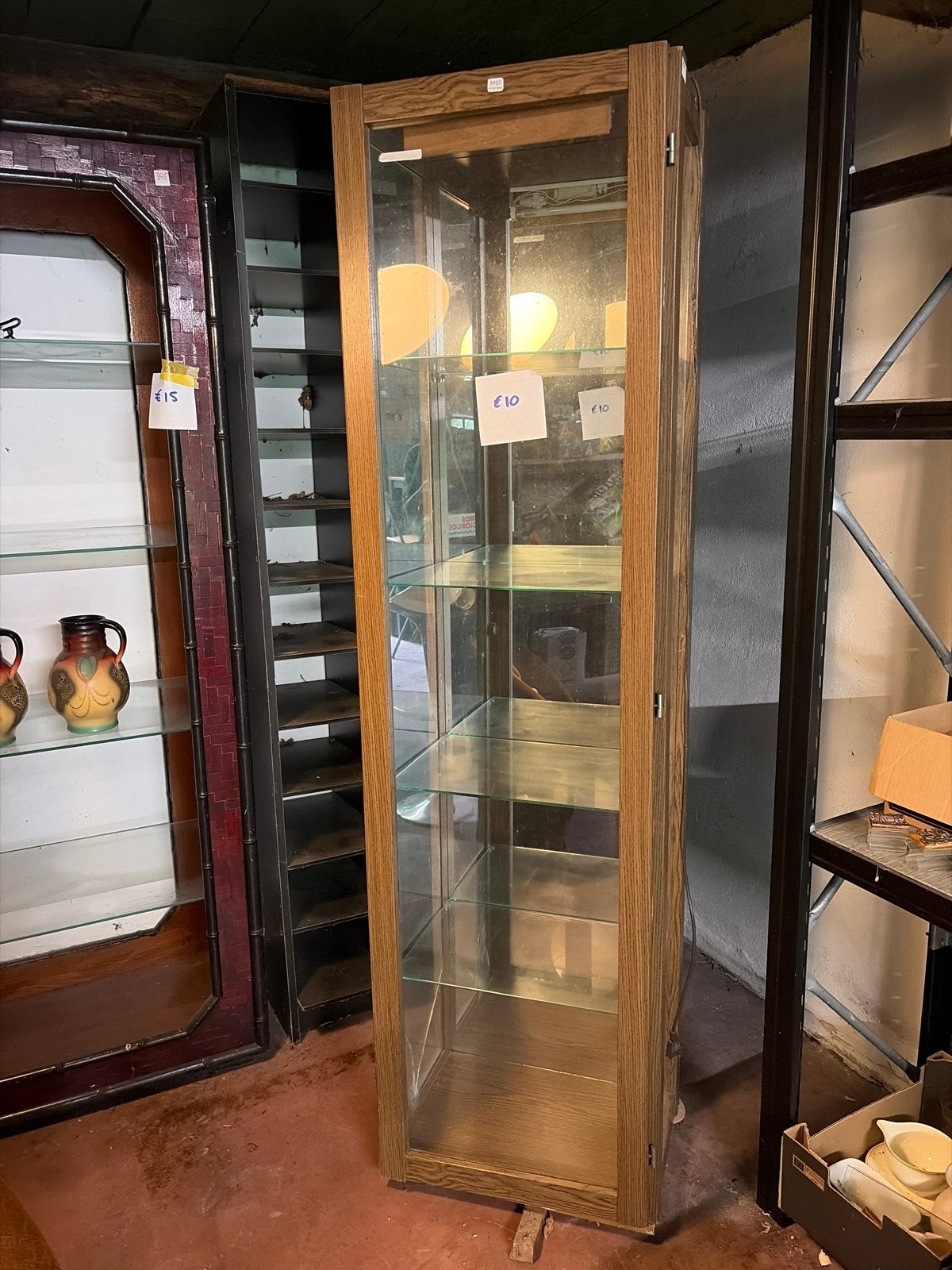 Diverse (antieke) vitrinekasten voor een klein prijsje, Huis en Inrichting, Ophalen, Gebruikt, 50 tot 100 cm, 150 tot 200 cm