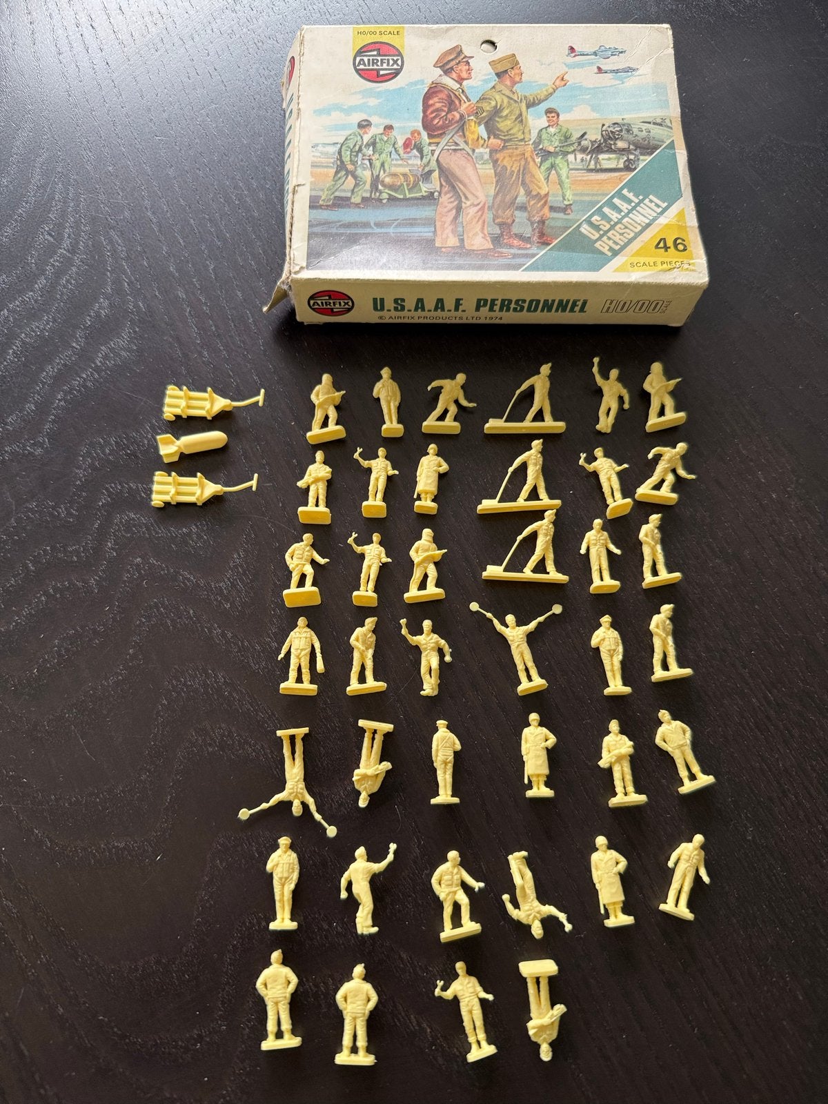 Airfix U.S.A.A.F. Personnel HO/OO Schaal Figuren Vintage, Ophalen of Verzenden, Gebruikt, 1:50 of kleiner, Figuur of Figuren
