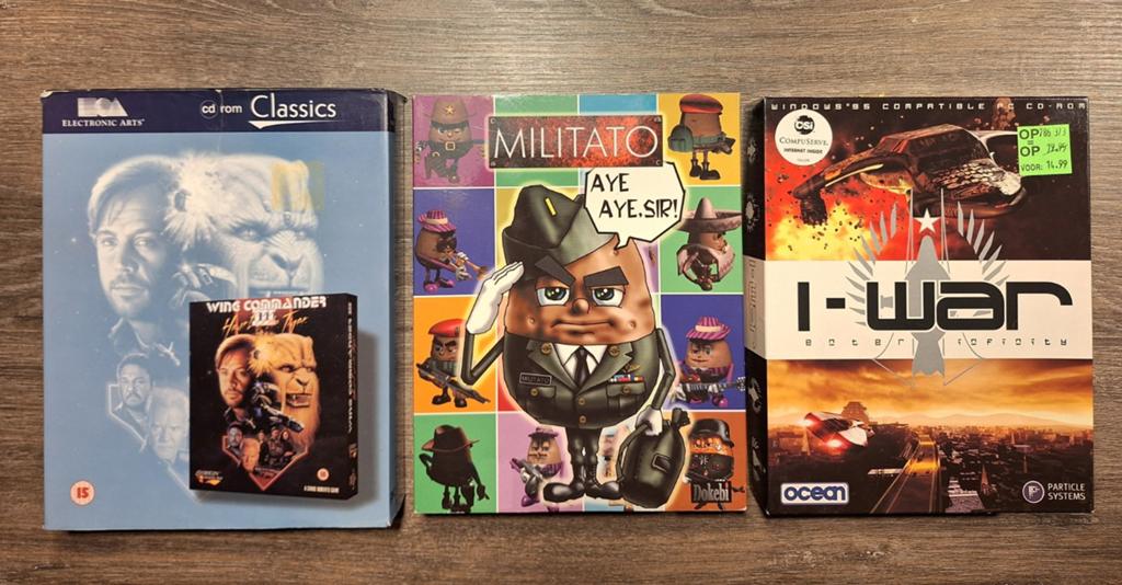 3 x PC game BIG BOX cib (Wing Commander, Militato, I-War), Spelcomputers en Games, Games | Pc, Ophalen of Verzenden, Zo goed als nieuw