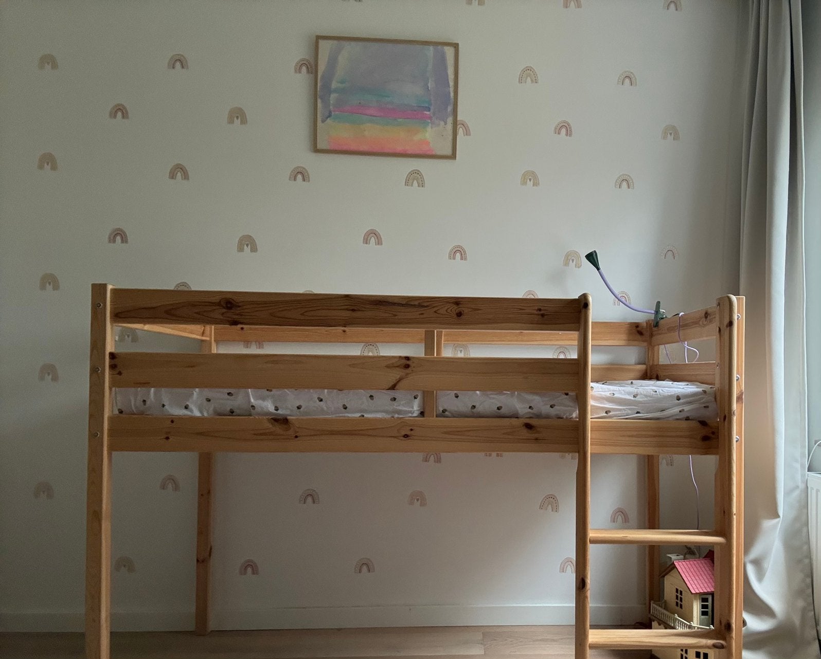 Hoppekids ECO Comfort Halfhoog kinderbed hoogslaper, Ophalen, Zo goed als nieuw, Hoogslaper