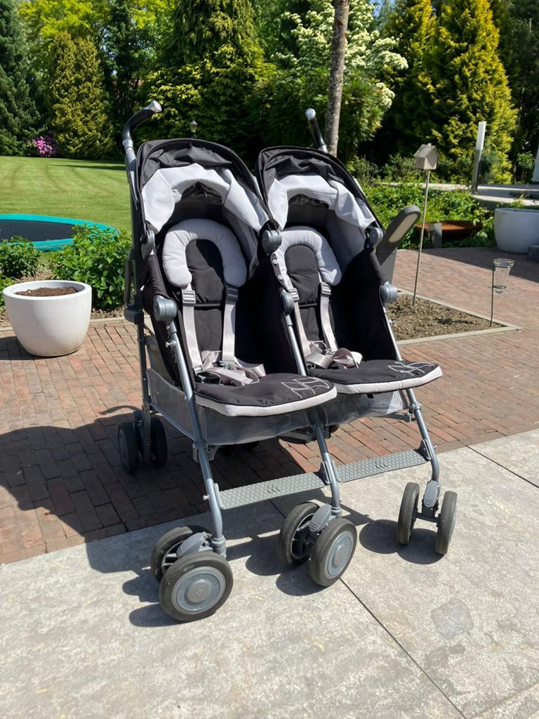 Duo buggy/kinderwagen Maclaren, Ophalen, Zo goed als nieuw, Maclaren, Regenhoes