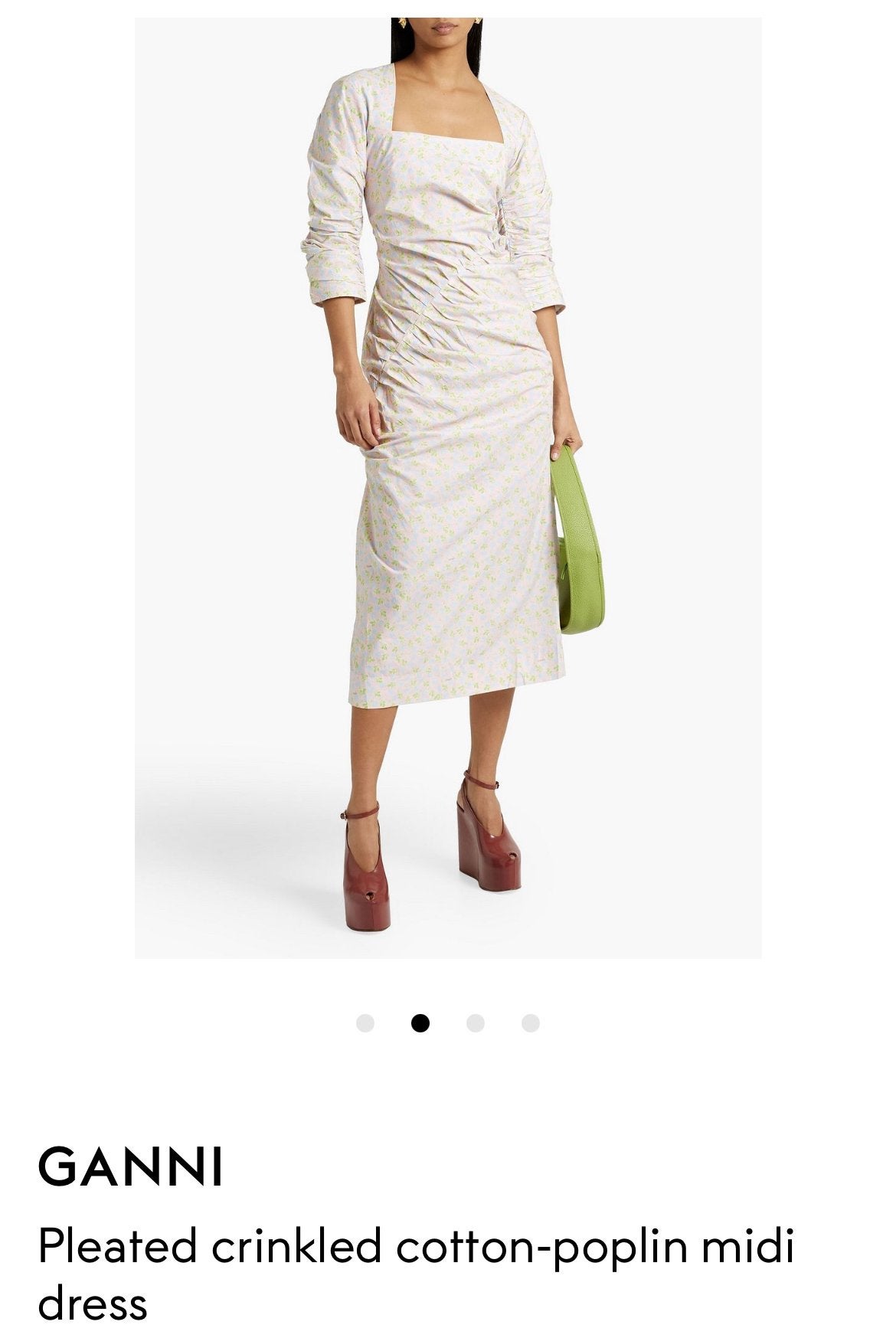 Ganni pencildress fitted jurk mooie halslijn M 40 zgan!, Maat 38/40 (M), Ophalen of Verzenden, Zo goed als nieuw, Roze