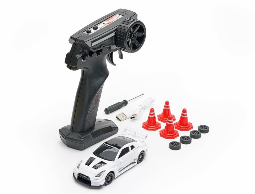 E-ZEE RC 1/43 LIGHTING 350Z 4WD DRIFT CAR WITH GYRO - WHITE, Hobby en Vrije tijd, Verzenden, Nieuw, Overige schalen, Auto onroad