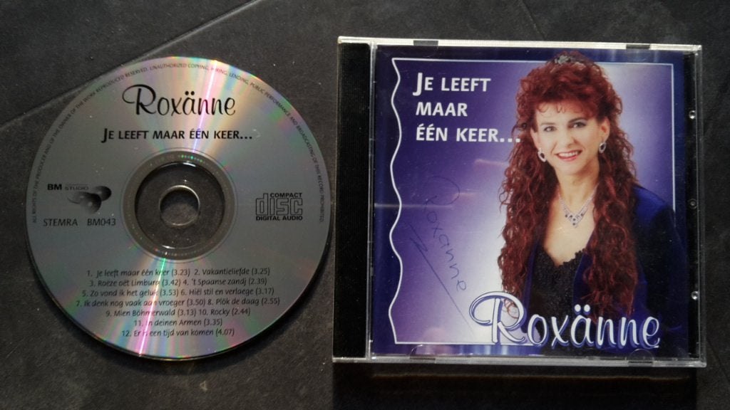 CD - Roxanne - Je leeft maar een keer - Limburgs Gezongen, Ophalen of Verzenden, Zo goed als nieuw, Levenslied of Smartlap, Album