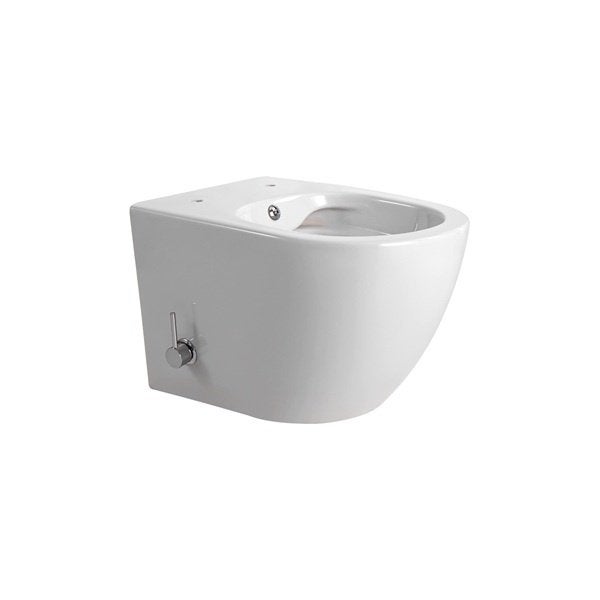 Wandcloset Darlo met bidet koud/warm en toiletbril, wit