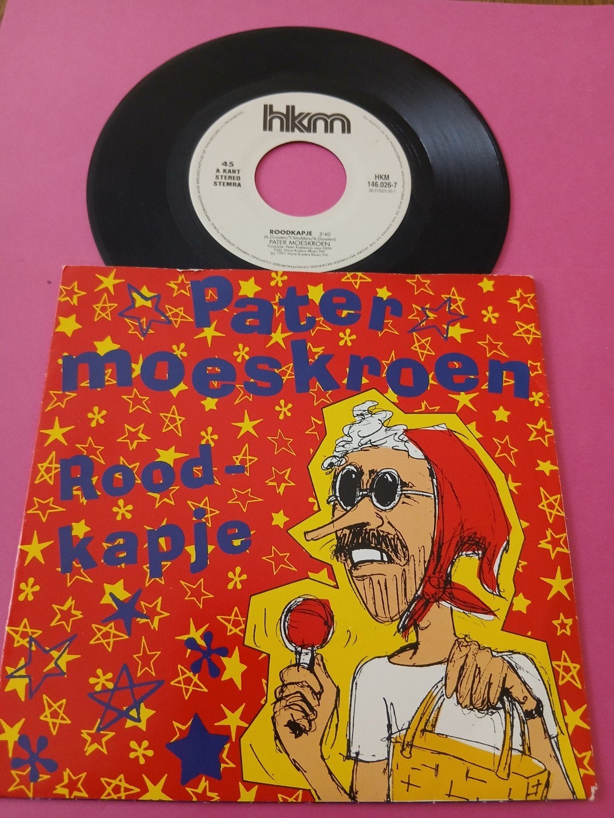 VINYL SINGLE   PATER MOESKROEN  1991, Ophalen of Verzenden, Zo goed als nieuw, Overige formaten, Levenslied of Smartlap