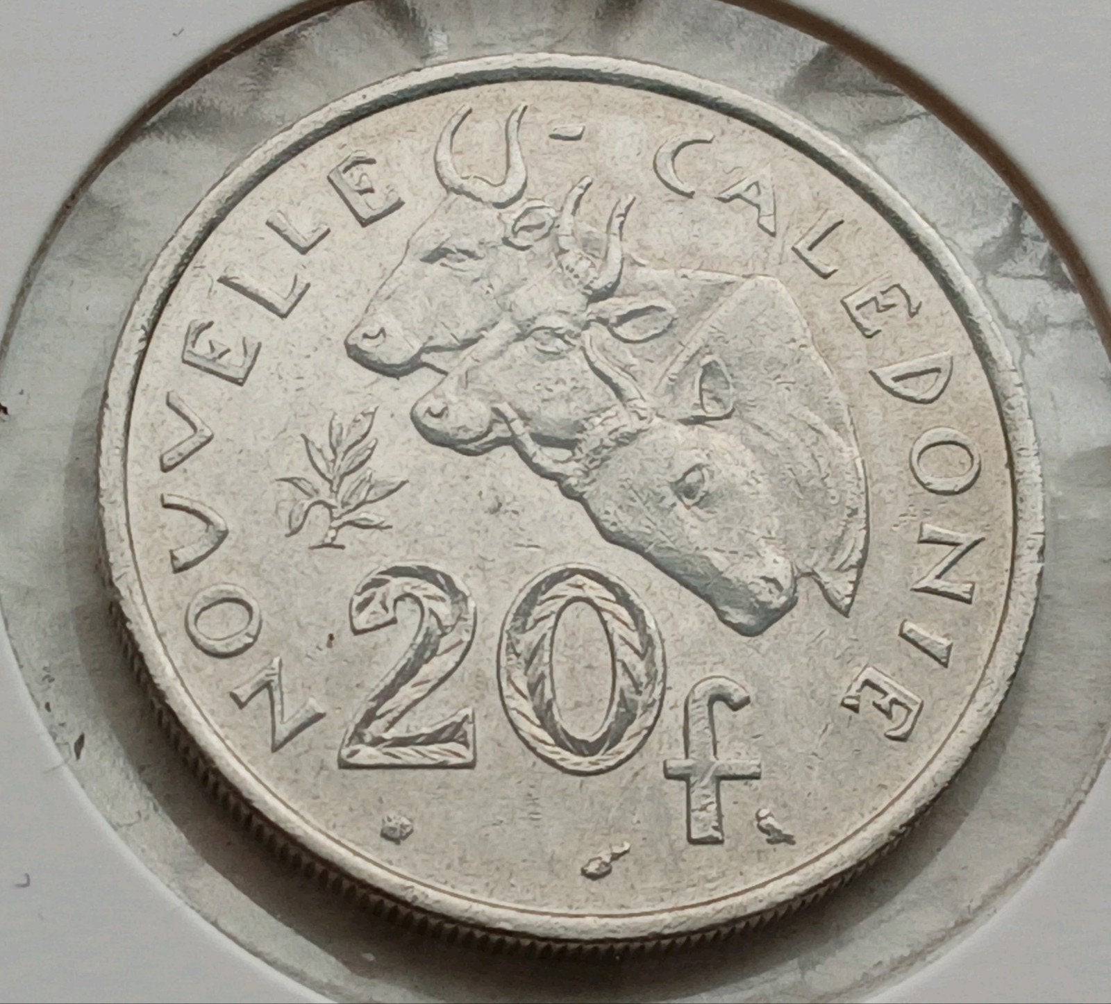 20 Francs 1972 Nieuw Caledonie Oude Munt Frankrijk Kolonie, Ophalen of Verzenden