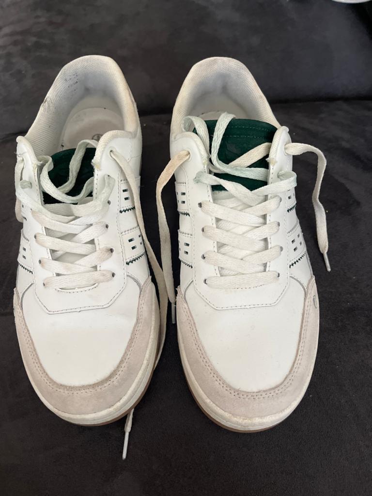 Quick sneakers maat 43 - Wit met groene details, Ophalen of Verzenden, Gedragen, Wit, Sneakers of Gympen