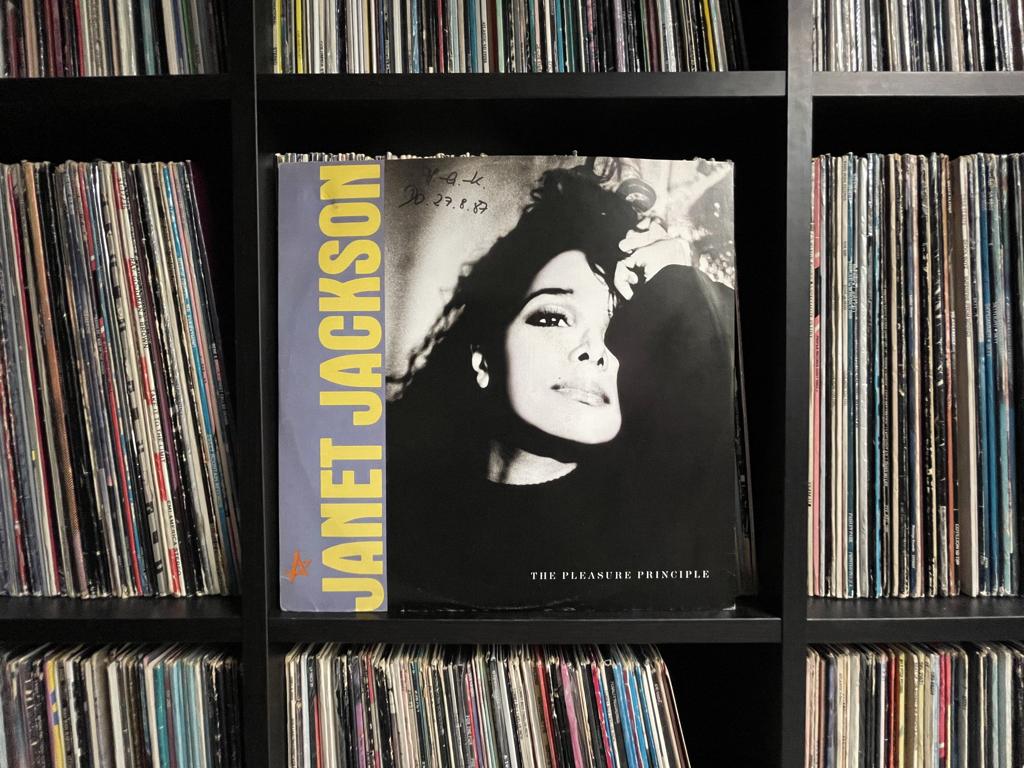 Janet Jackson-Pleasure Principle 12 inch vinyl goed, Gebruikt, 1980 - 1989, Ophalen of Verzenden, Disco