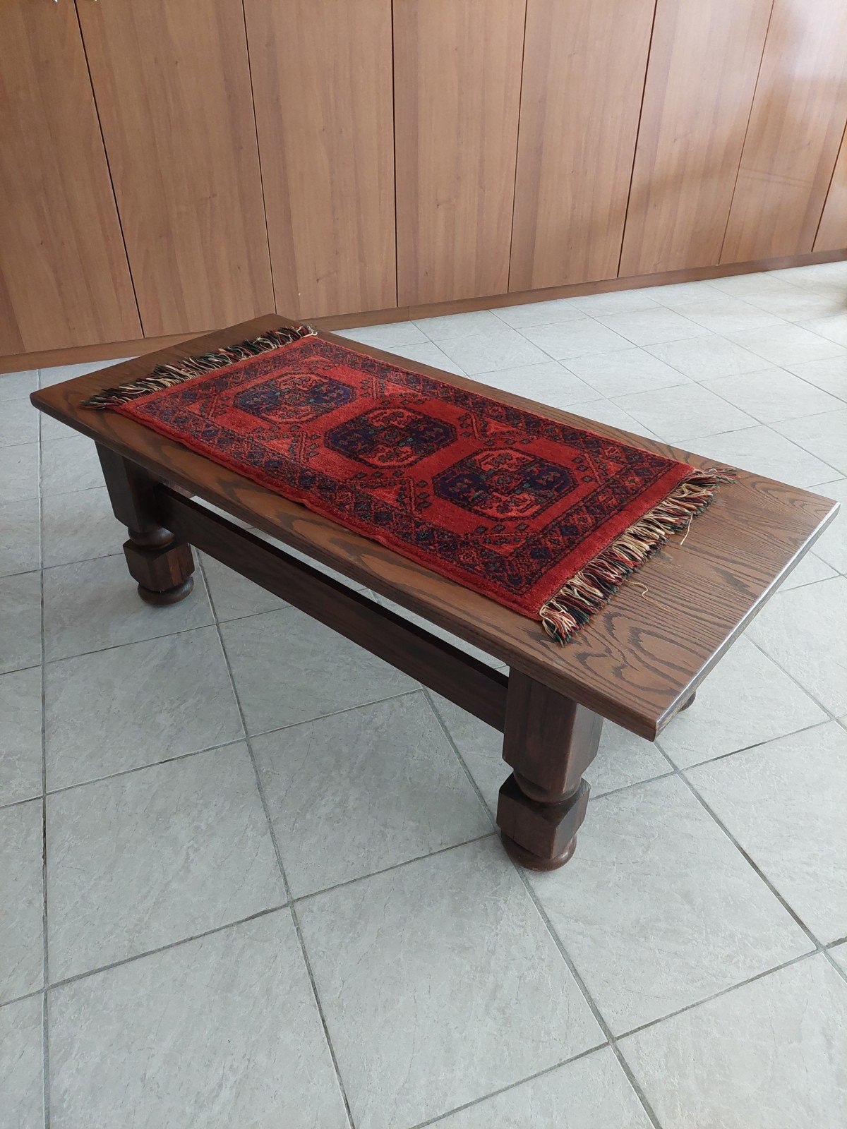 salontafel eiken hout, Huis en Inrichting, Ophalen, Rechthoekig, 100 tot 150 cm, 50 tot 100 cm