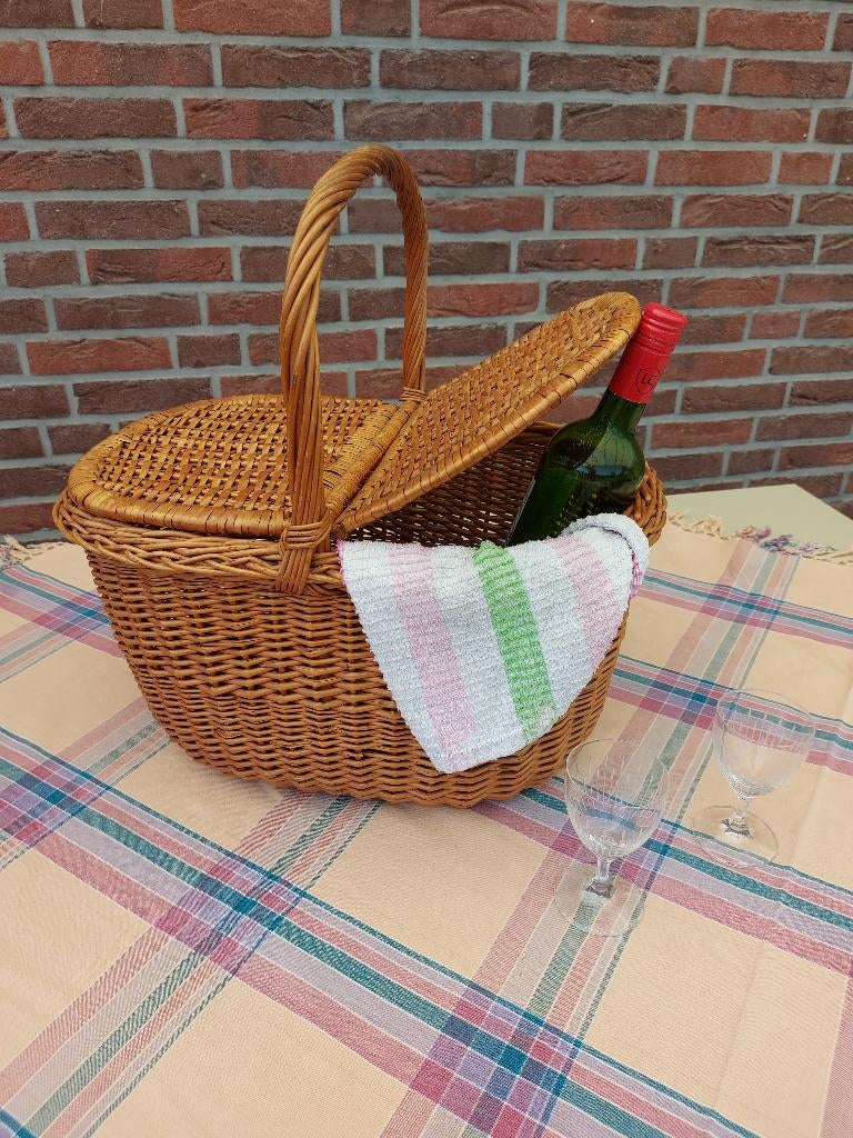Picknickmand, Huis en Inrichting, Woonaccessoires | Schalen en Manden, Ophalen, Mand, Nieuw, Riet