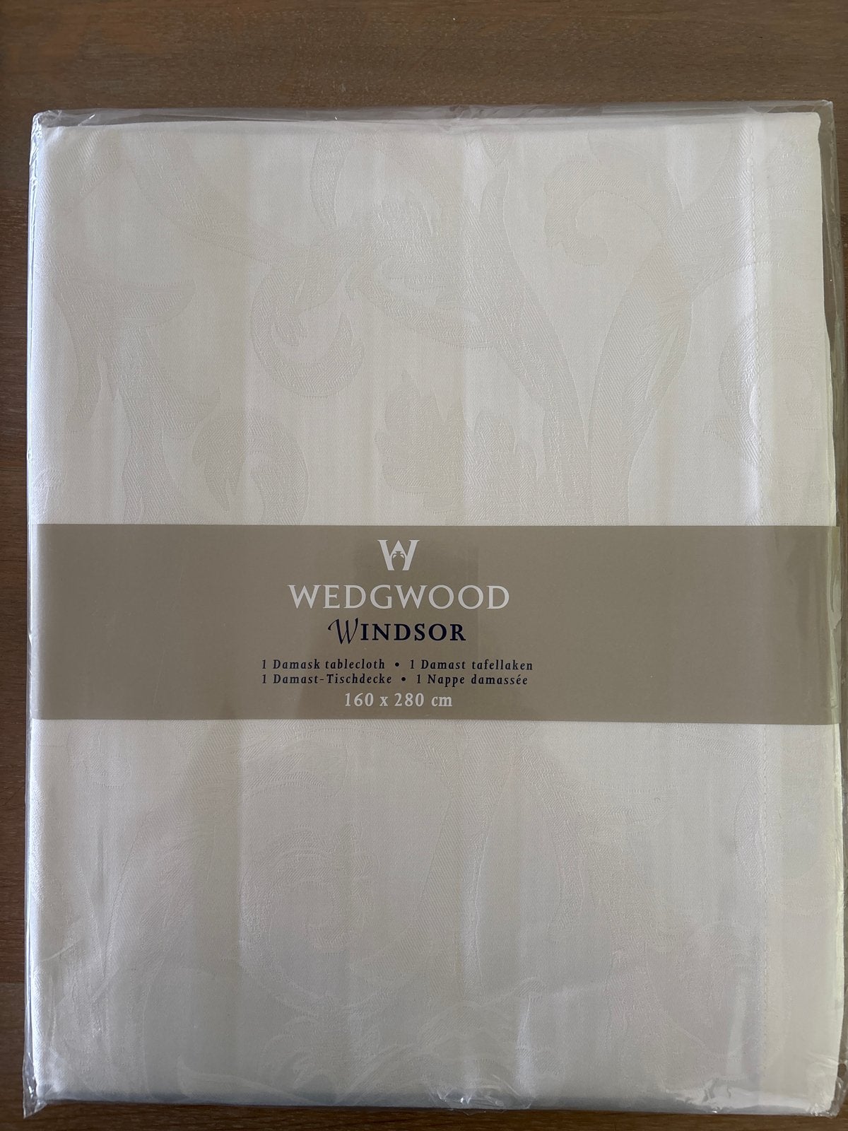Wedgwood Windsor Damast Tafelkleed, Loper & 2 Servetten, Overige materialen, Inclusief servetten, Nieuw, Ophalen of Verzenden