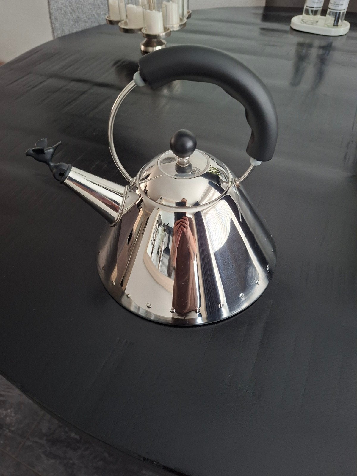 Alessi rvs fluitketel- Zo goed als nieuw, 1 tot 2 liter, Ophalen of Verzenden, Zo goed als nieuw, Rvs