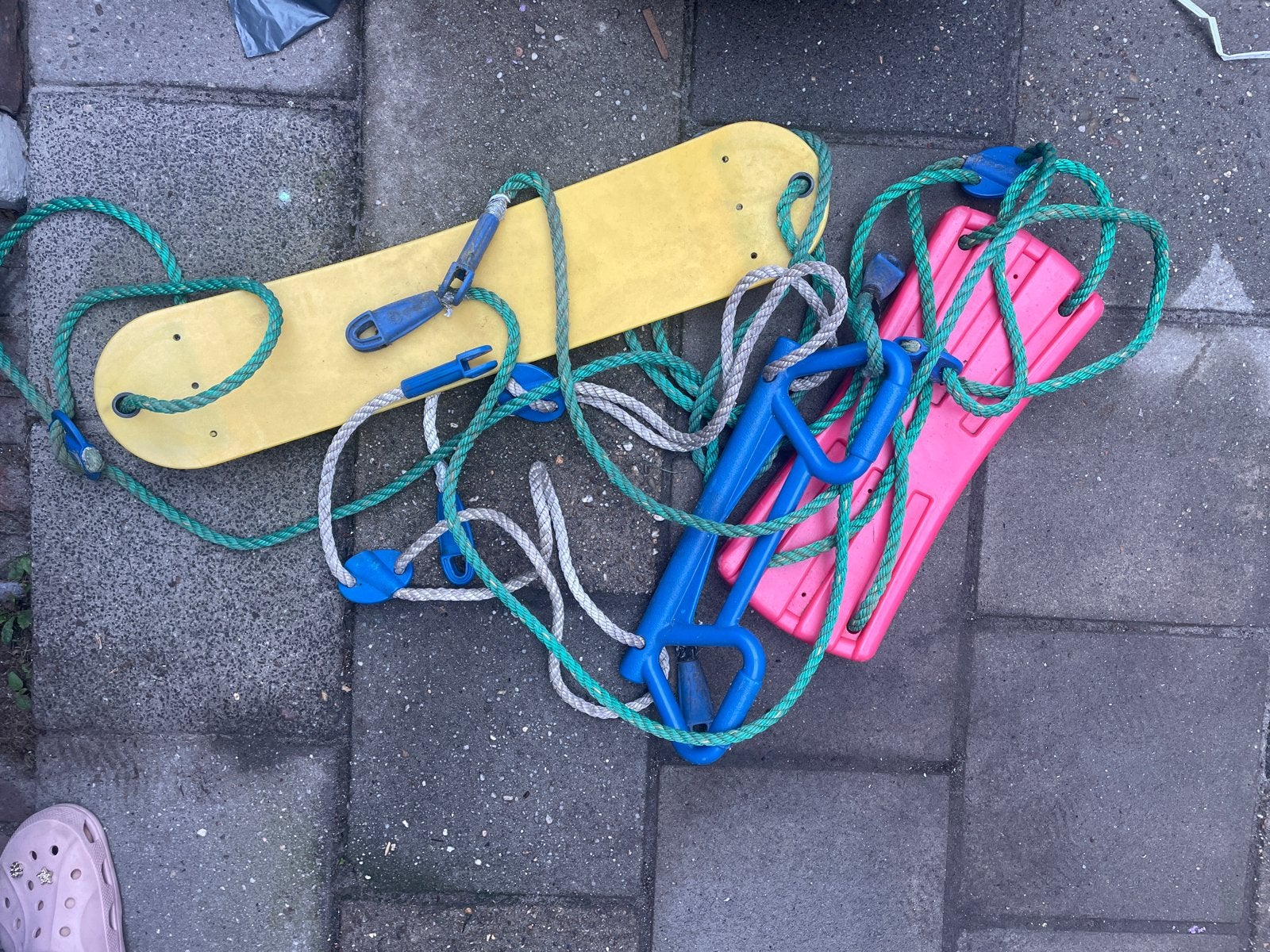 Gratis ophalen Schommels en rekstok voor speeltoestel, Ophalen, Gebruikt, Schommel