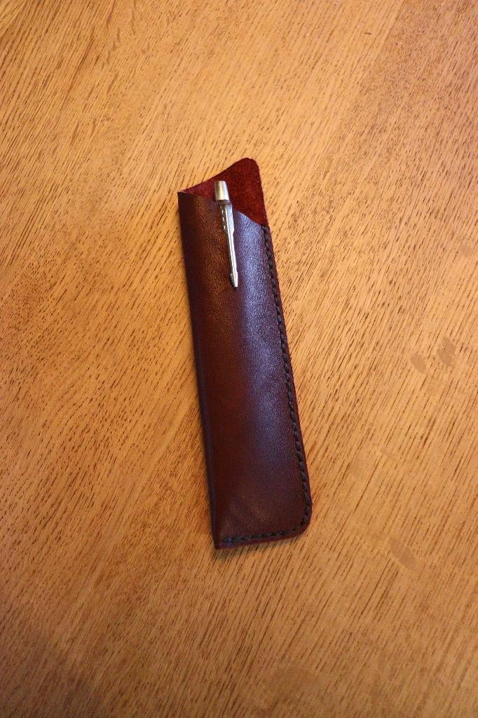 Zelfgemaakte leren pen etui, Ophalen of Verzenden, Nieuw