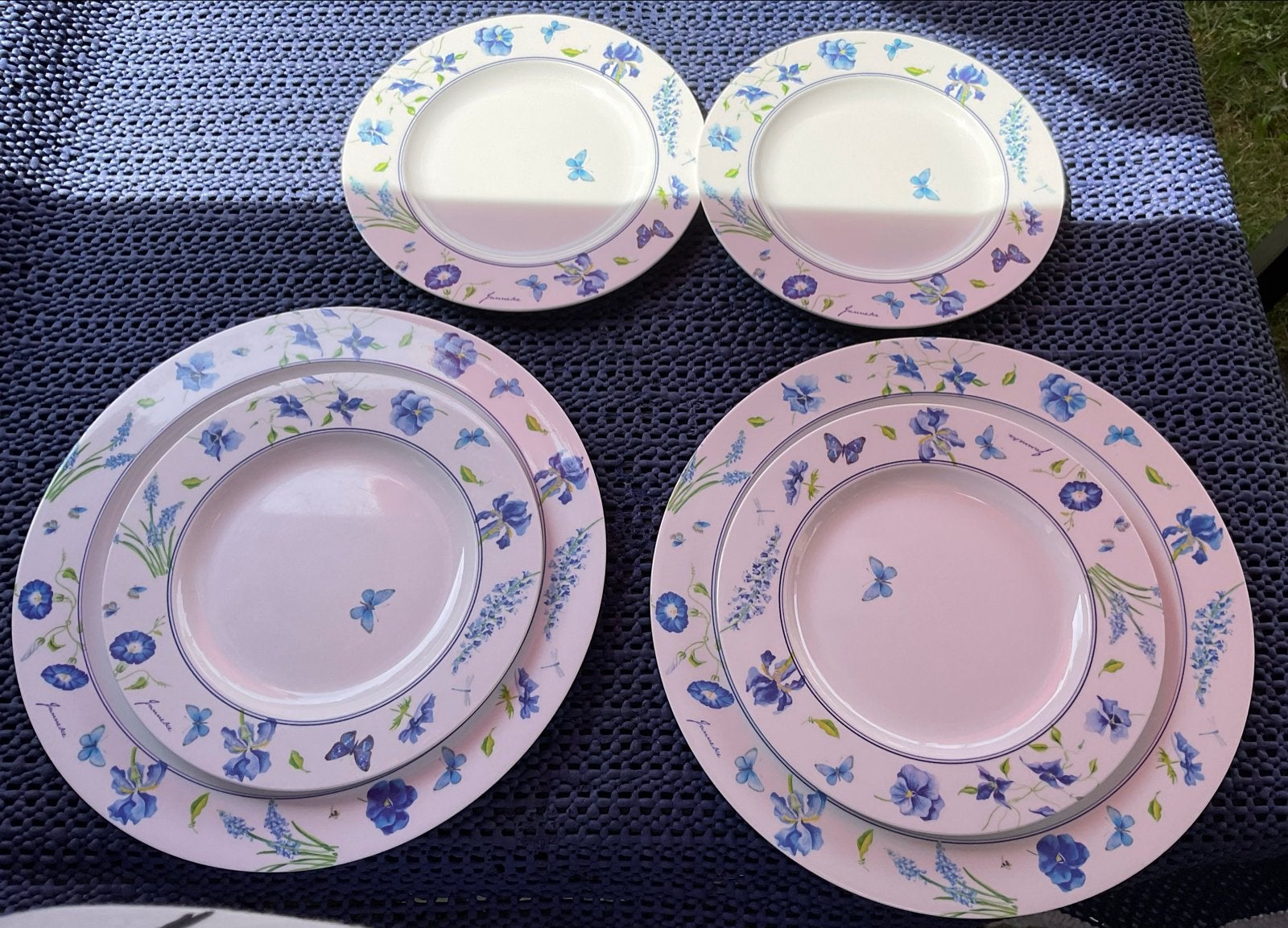 6 Mepal Rosti borden Flowers Janneke Brinkman, Huis en Inrichting, Keuken | Servies, Gebruikt, Bord(en), Modern, Kunststof, Mepal