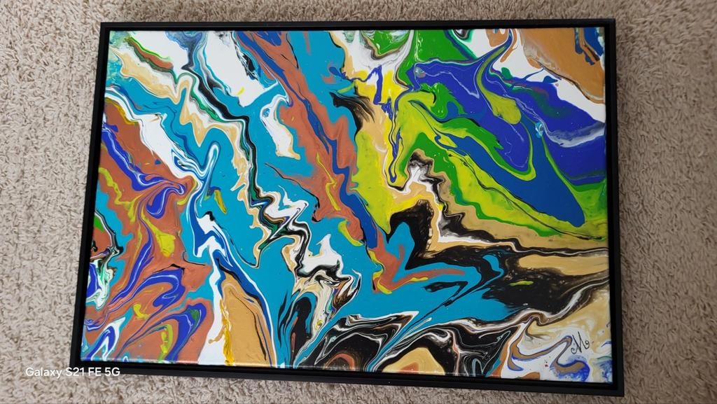 Schilderij in baklijst. 45 euro, Ophalen of Verzenden