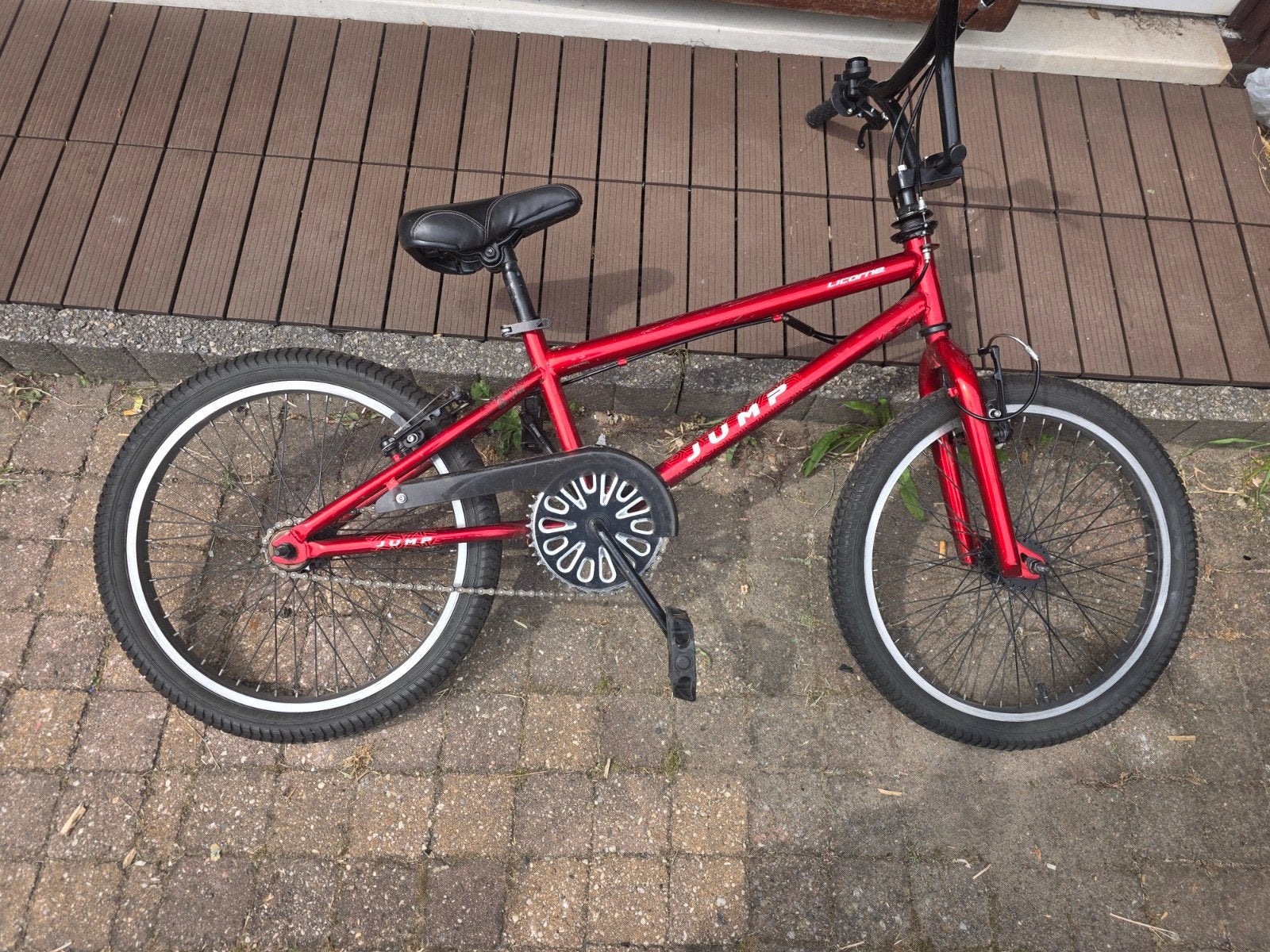 JUMP BMX-fiets - Rood - Perfect voor stunts en plezier!, Ophalen, Gebruikt, Staal, Velgrem