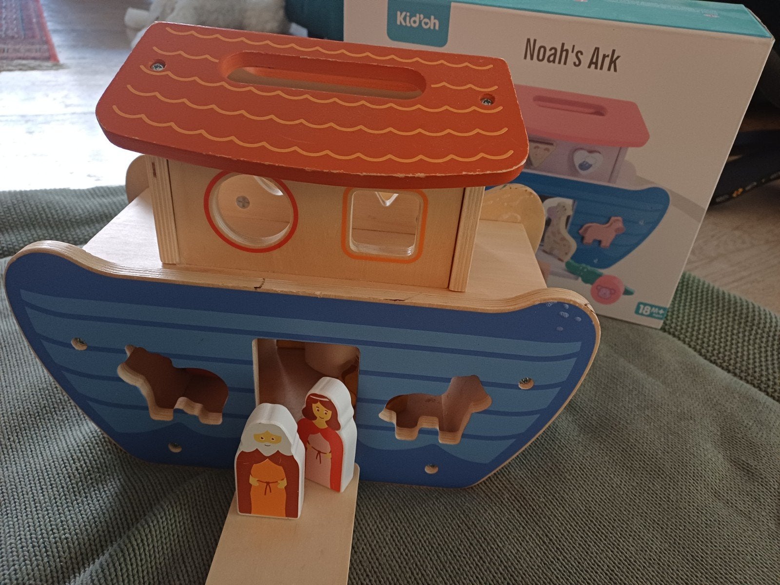 Kid'oh Noah's Ark - vormenstoof - hout met dieren, Ophalen of Verzenden, Gebruikt, Overige typen