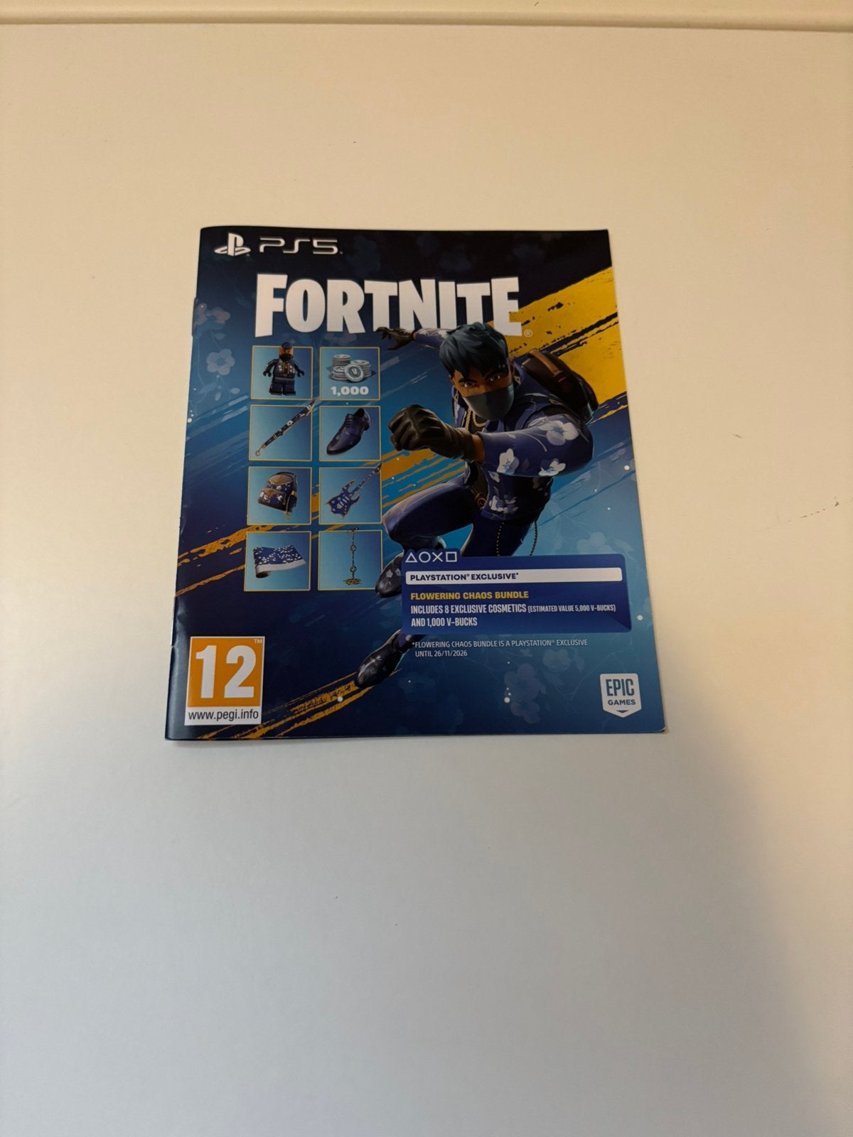 PS5 Fortnite Flowering Chaos Bundle, Spelcomputers en Games, Spelcomputers | Sony PlayStation 5, Ophalen of Verzenden, Zo goed als nieuw