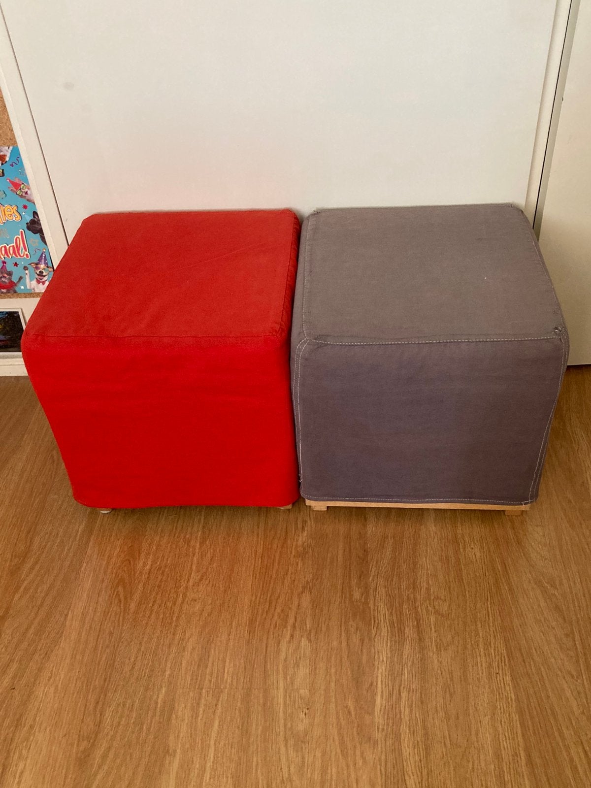 Ikea hockers, Hout, Minder dan 50 cm, Gebruikt, Vierkant