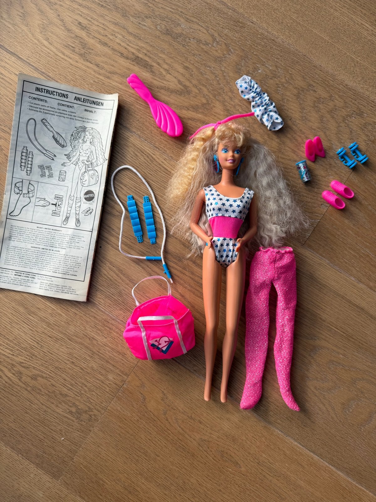 Vintage Barbie All Stars Aerobics #9099 1989/1990 met access, Ophalen of Verzenden, Zo goed als nieuw, Barbie