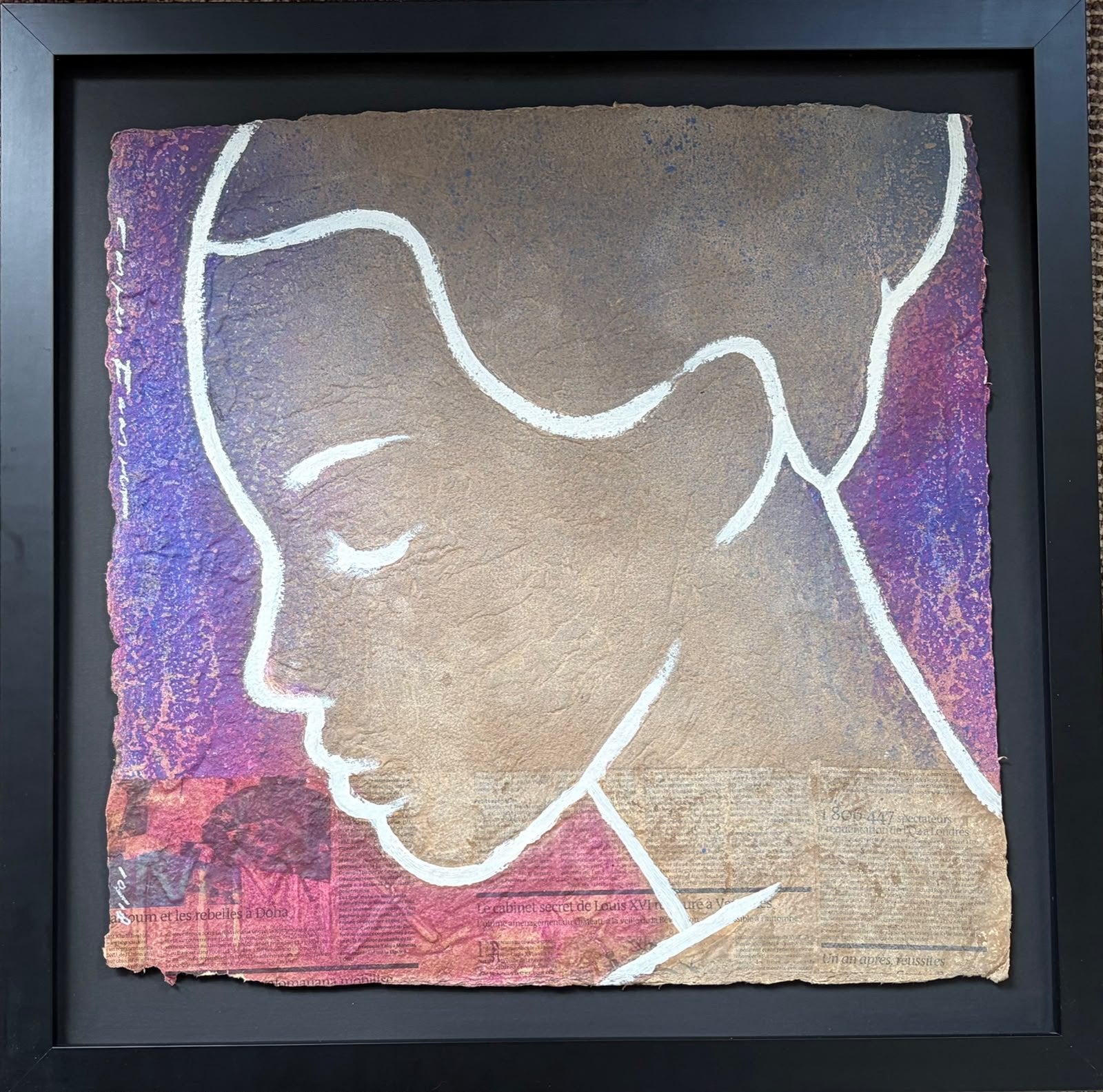 Een origineel handgesigneerd werk van Casper Faassen, Ophalen, Abstract, Portret of Personen, Papier