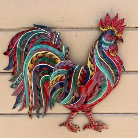 Muurdecoratie Haan metaal, Tuin en Terras, Ophalen of Verzenden, Nieuw
