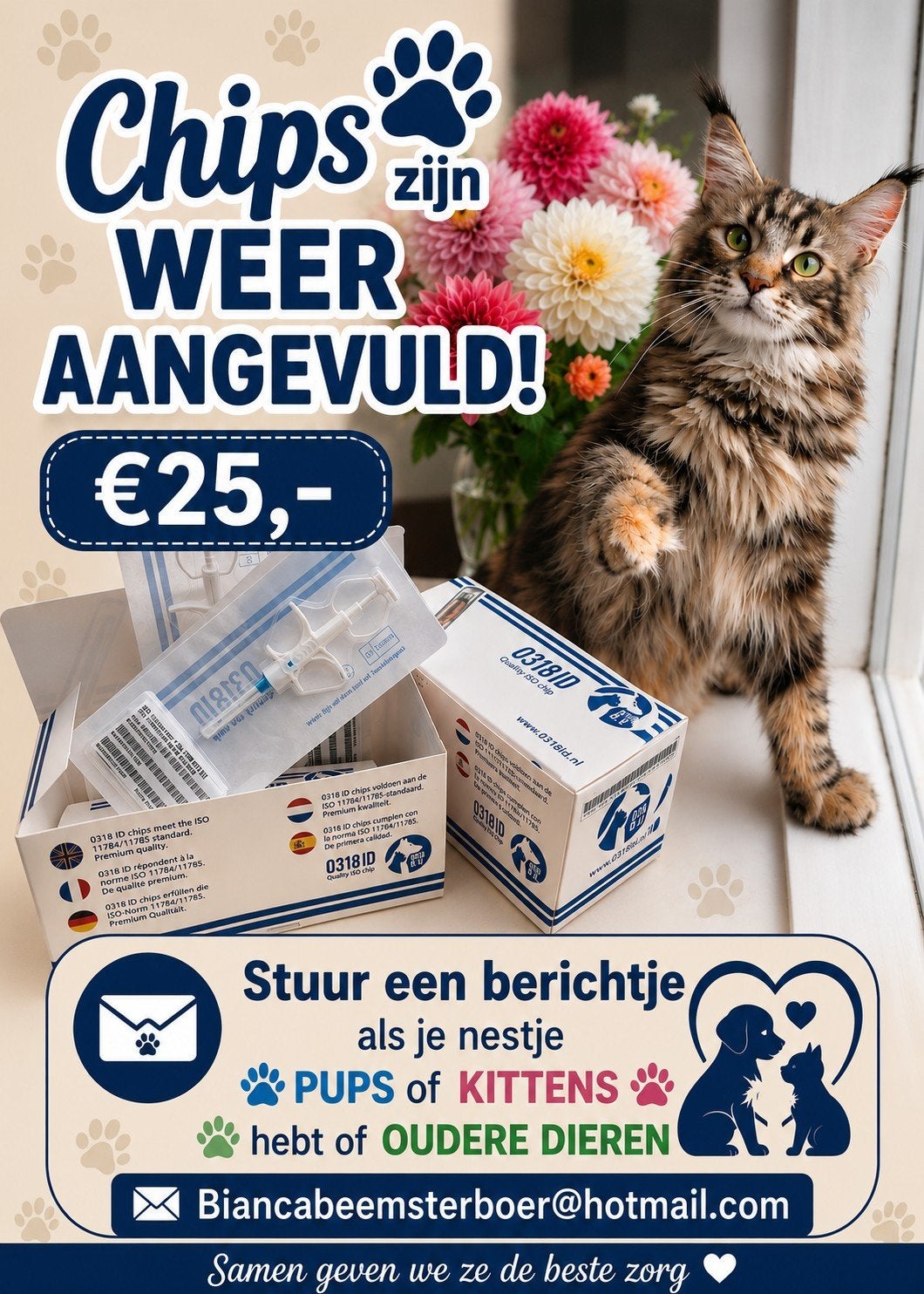 chippen katten en honden, Dieren en Toebehoren, Ophalen, Nieuw