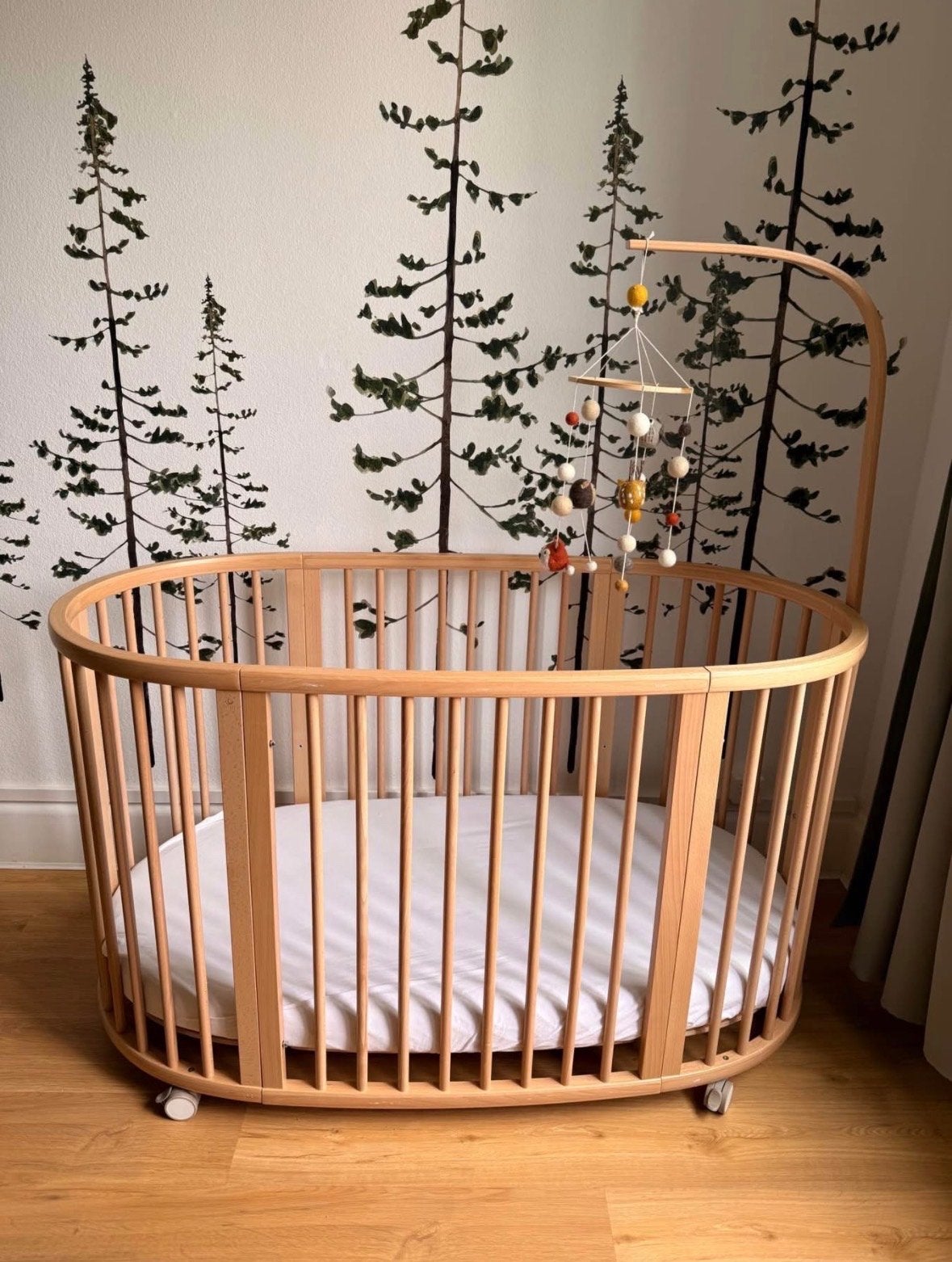 Stokke Sleepi Ledikant/Peuterbed naturel, Ophalen, Zo goed als nieuw, Ledikant