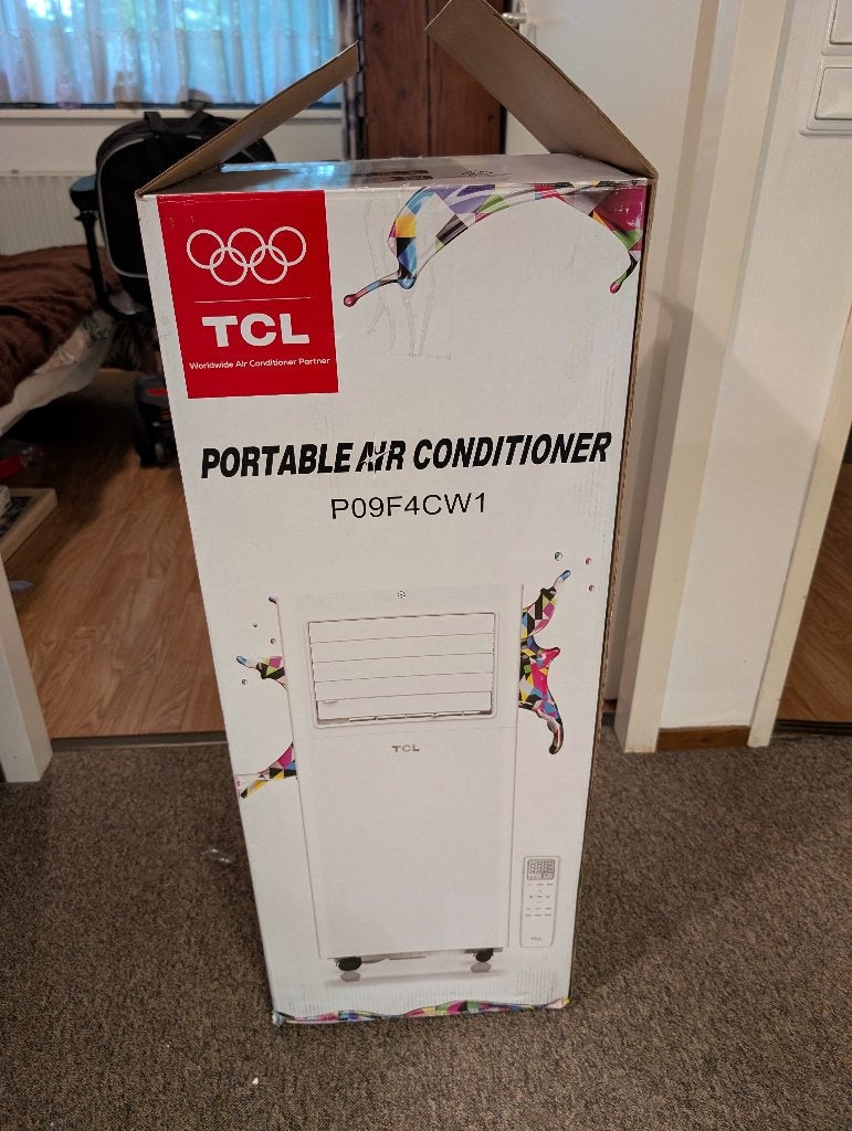 TCL Portable Air Conditioner P09F4CW1 MOET NU WEG, Ophalen, Koelen en Ontvochtigen, Minder dan 60 m³, 2 snelheden