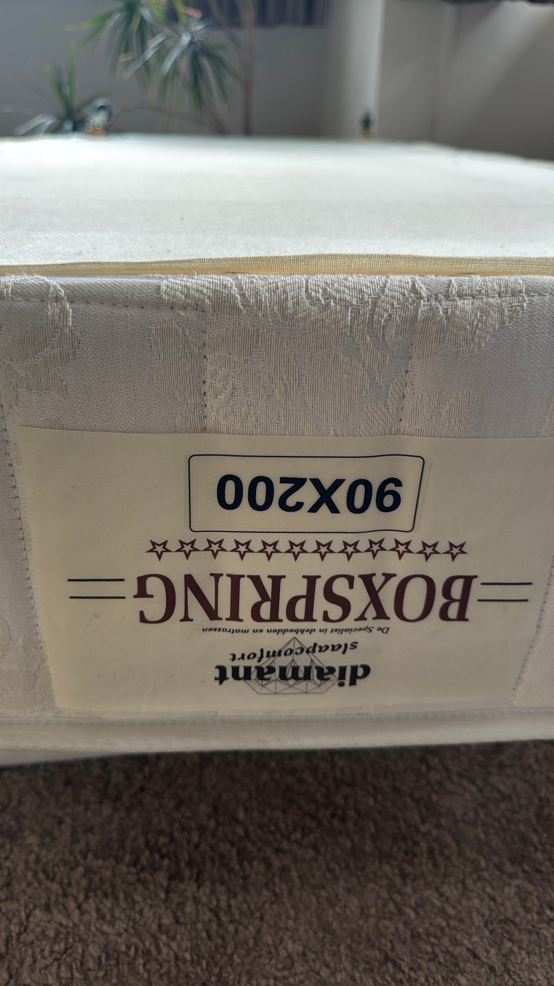 Boxspring 90x200, Ophalen, Gebruikt, 90 cm, Eenpersoons