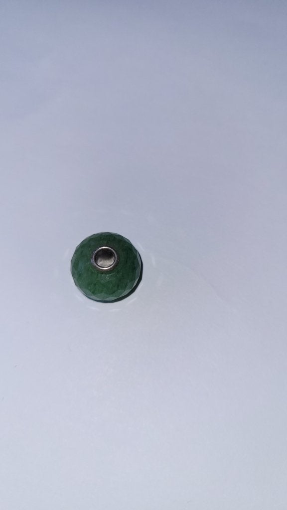 Trollbeads. Glass bead. Facet geslepen. Groen., Sieraden, Tassen en Uiterlijk, Armbanden, Ophalen, Overige materialen, Zo goed als nieuw