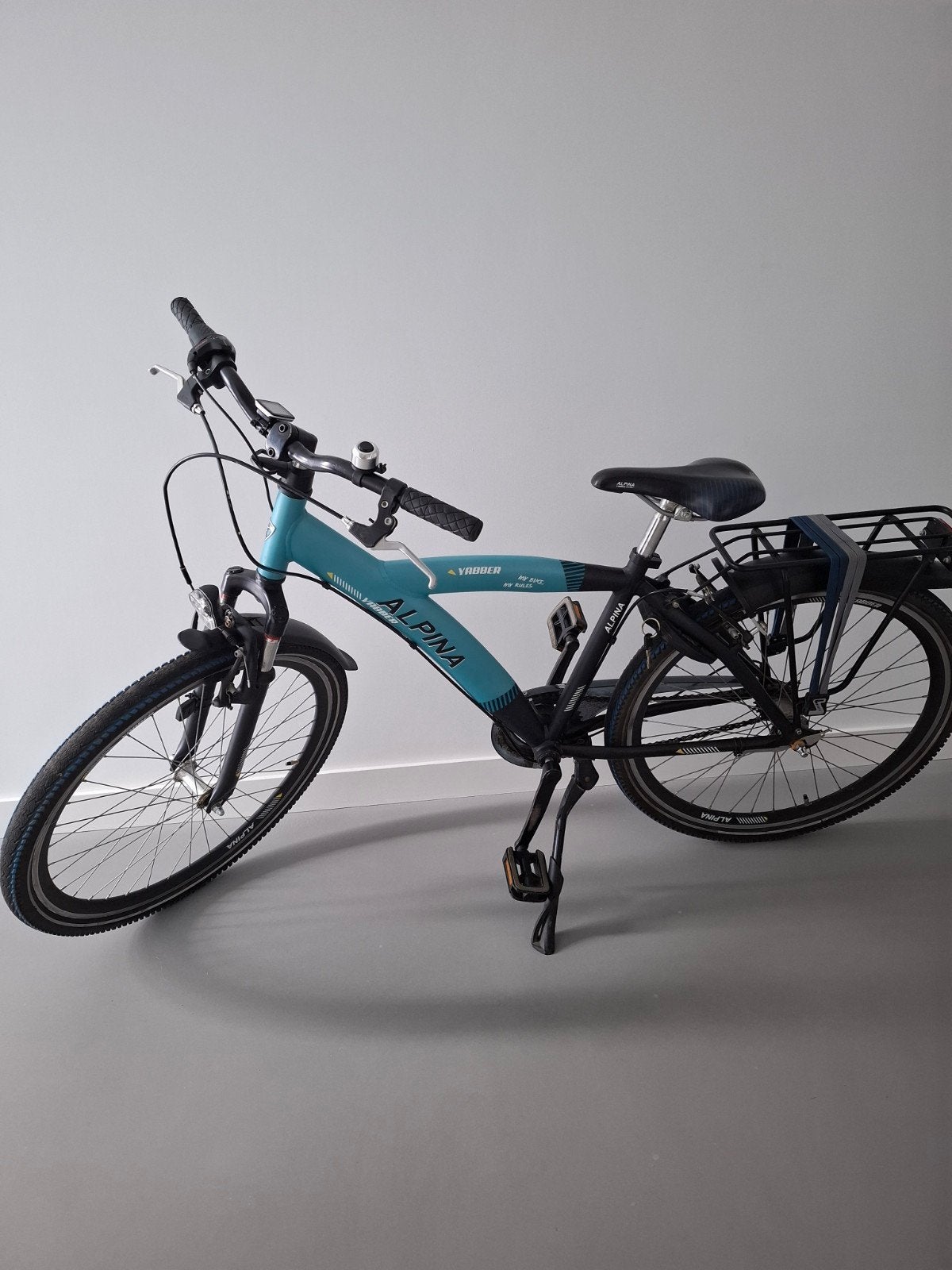 Alpina Yabber pacific blue matt jongensfiets 26 inch., Terugtraprem, Gebruikt, Ophalen, 26 inch of meer