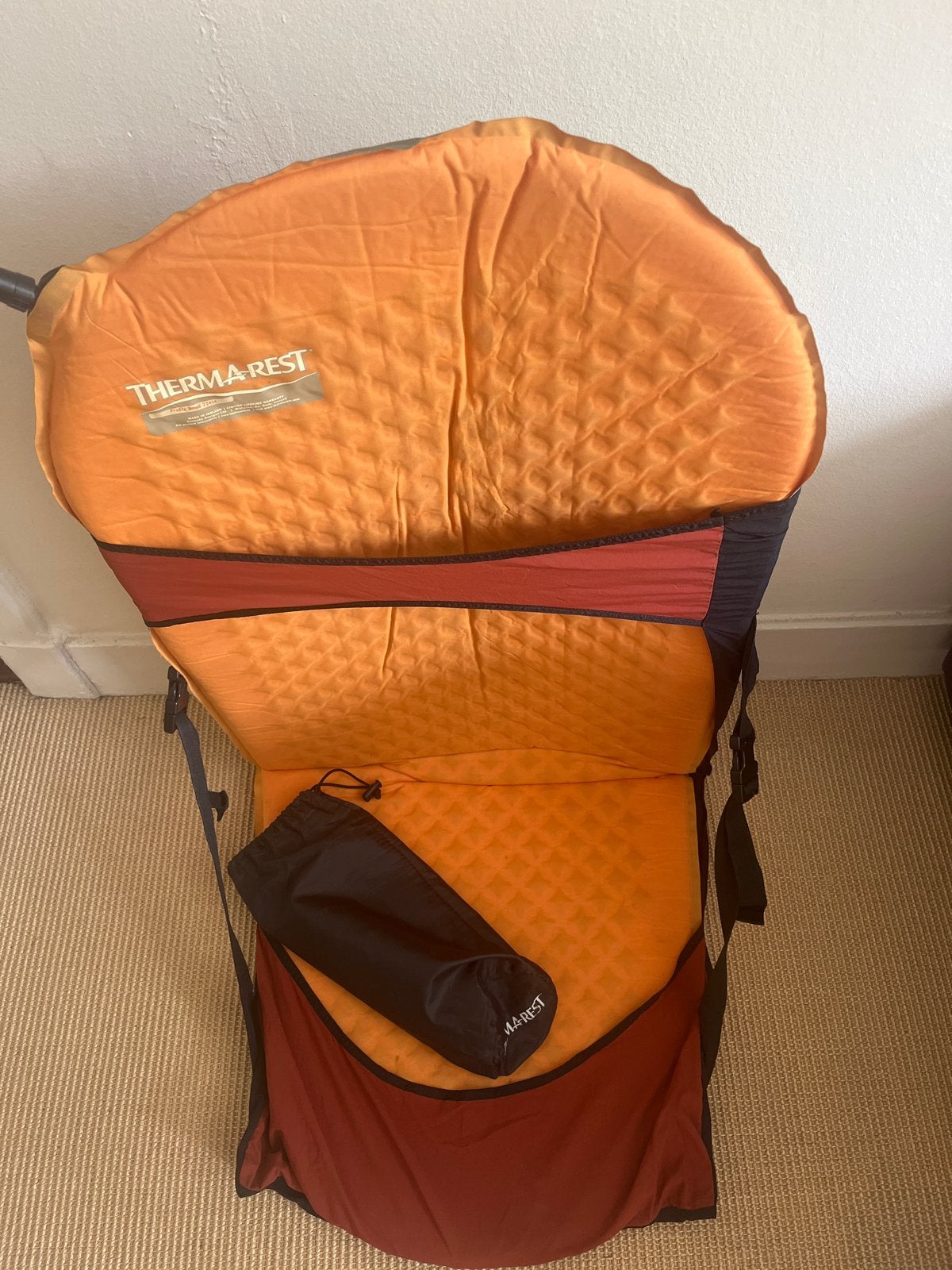 Therma-Rest Z-Seat 3 x Opvouwbaar Zitkussen - Oranje/Rood, Caravans en Kamperen, Slaapmatten, Ophalen, Zo goed als nieuw, 1-persoons