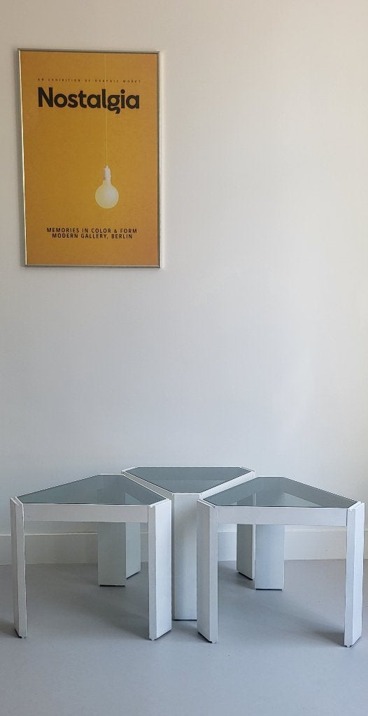 Set bijzettafels Porada Arredi, Italië jaren 70, Minder dan 55 cm, Gebruikt, Vintage, Overige vormen