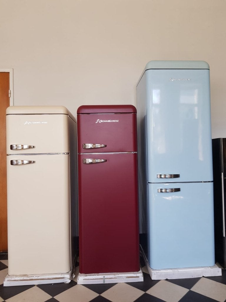 OUTLET retro vintage koelkast, Ophalen, 150 tot 200 liter, 60 cm of meer, Nieuw