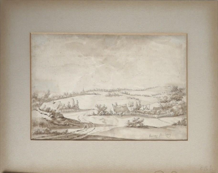 Anthonie W. H. Nolthenius de Man pentekening 1809 gesigneerd, Ophalen, Minder dan 50 cm, Gebruikt, Tekening